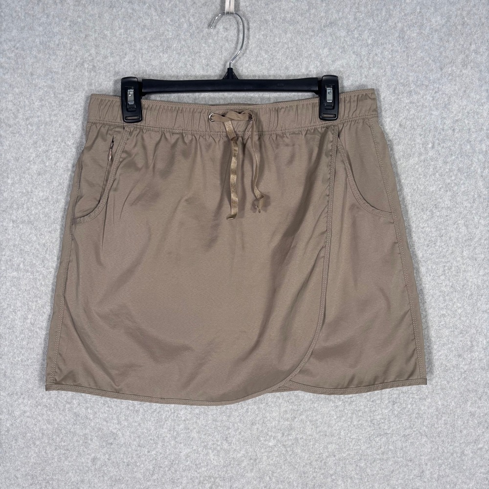 44 Degrees North Skort Skirt Medium Khaki Tan Wrap‎ Tennis Preppy Golf Shorts